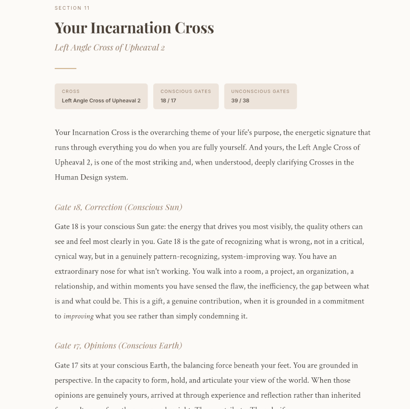 Human Design – Incarnation Cross